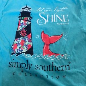 Teal simply southern t shirt